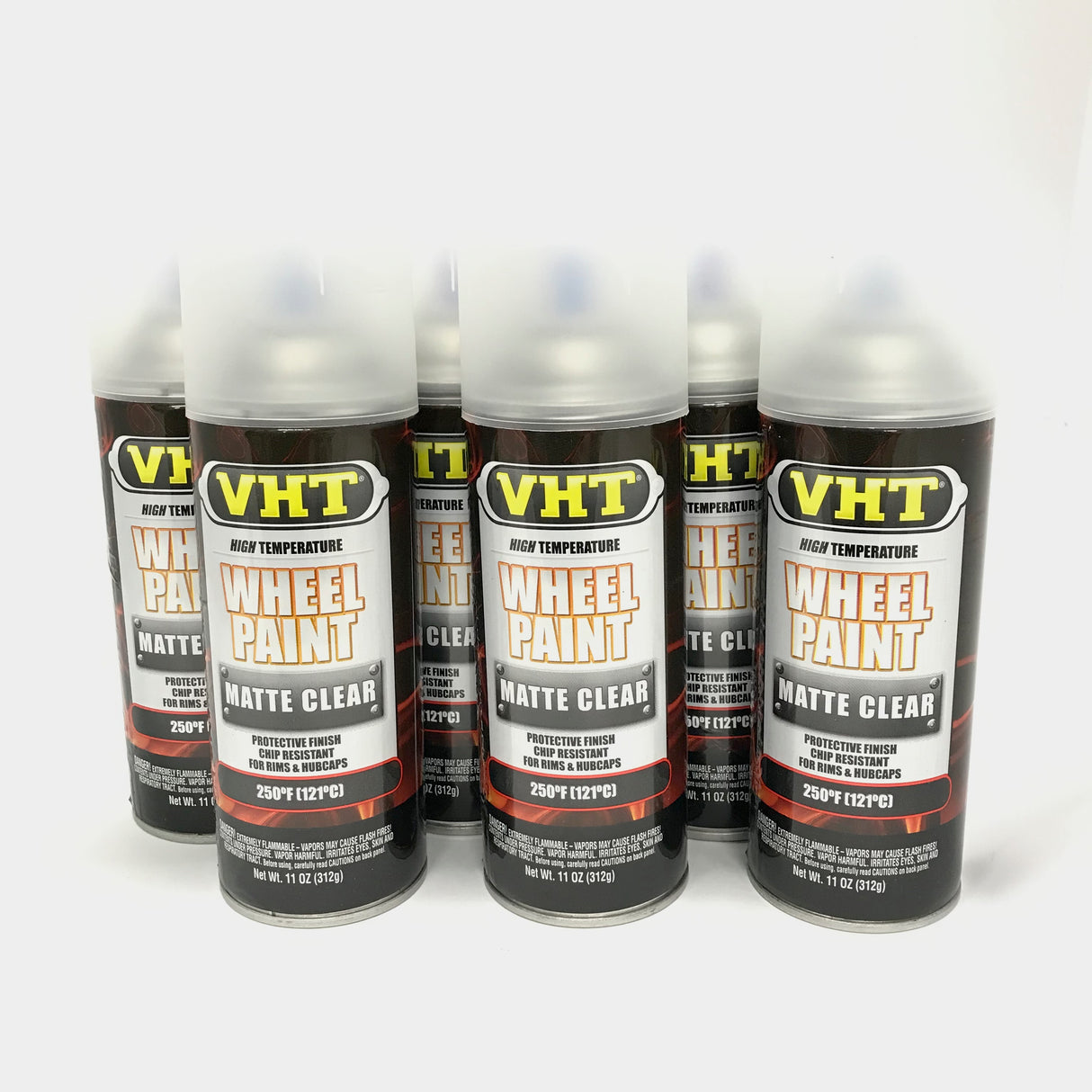 VHT SP190-6 PACK MATTE CLEAR COAT Wheel Paint Chip & Fade Resistant-11oz Aerosol
