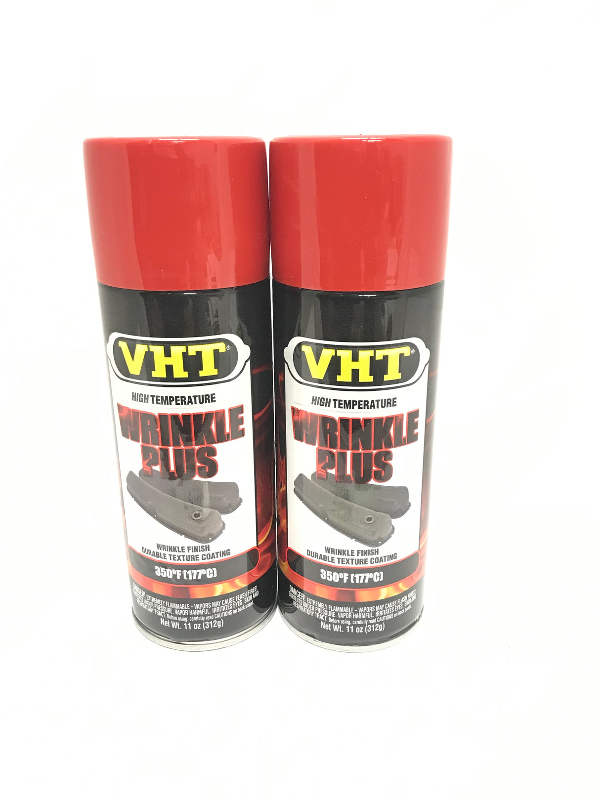 VHT SP204-2 PACK RED High Temperature Wrinkle Finish Durable Texture Coating - 11 oz