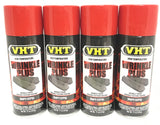 VHT SP204-4 PACK RED High Temperature Wrinkle Finish Durable Texture Coating - 11 oz