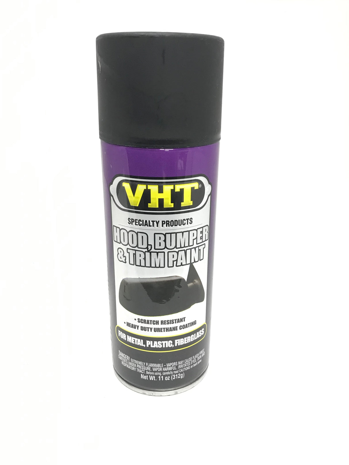 VHT SP27 FLAT BLACK Scratch resistant Hood, Bumper & Trim Paint - 11 oz
