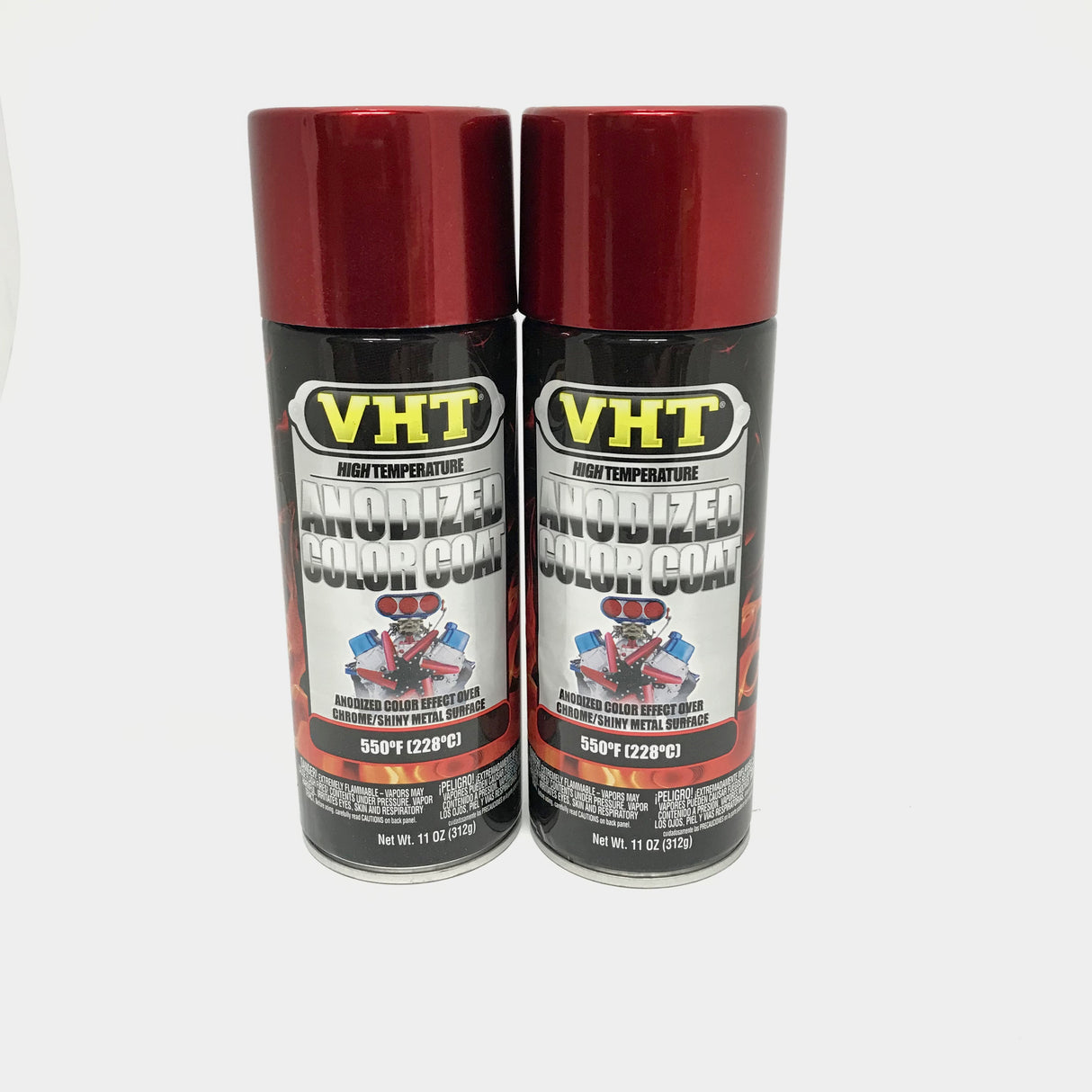 VHT SP450-2 PACK RED Anodized Color Coat - High Heat Coating - 11 oz Aerosol