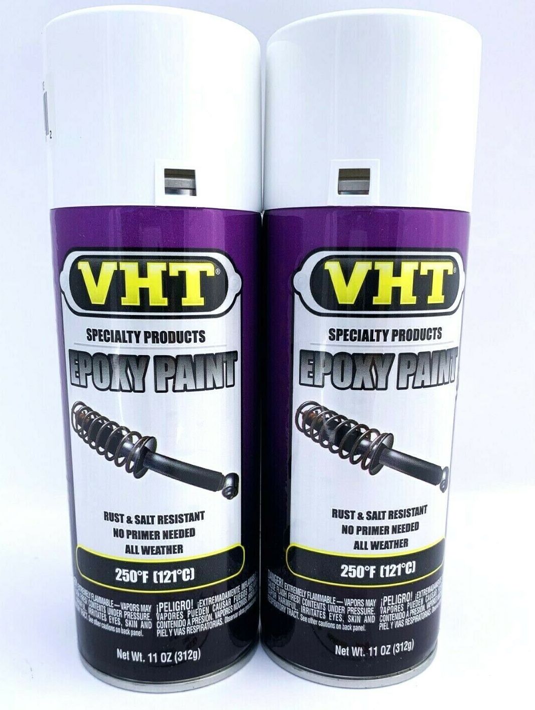 VHT SP651-2 PACK GLOSS WHITE Epoxy Paint. Rust and Salt Resistant - 11 oz