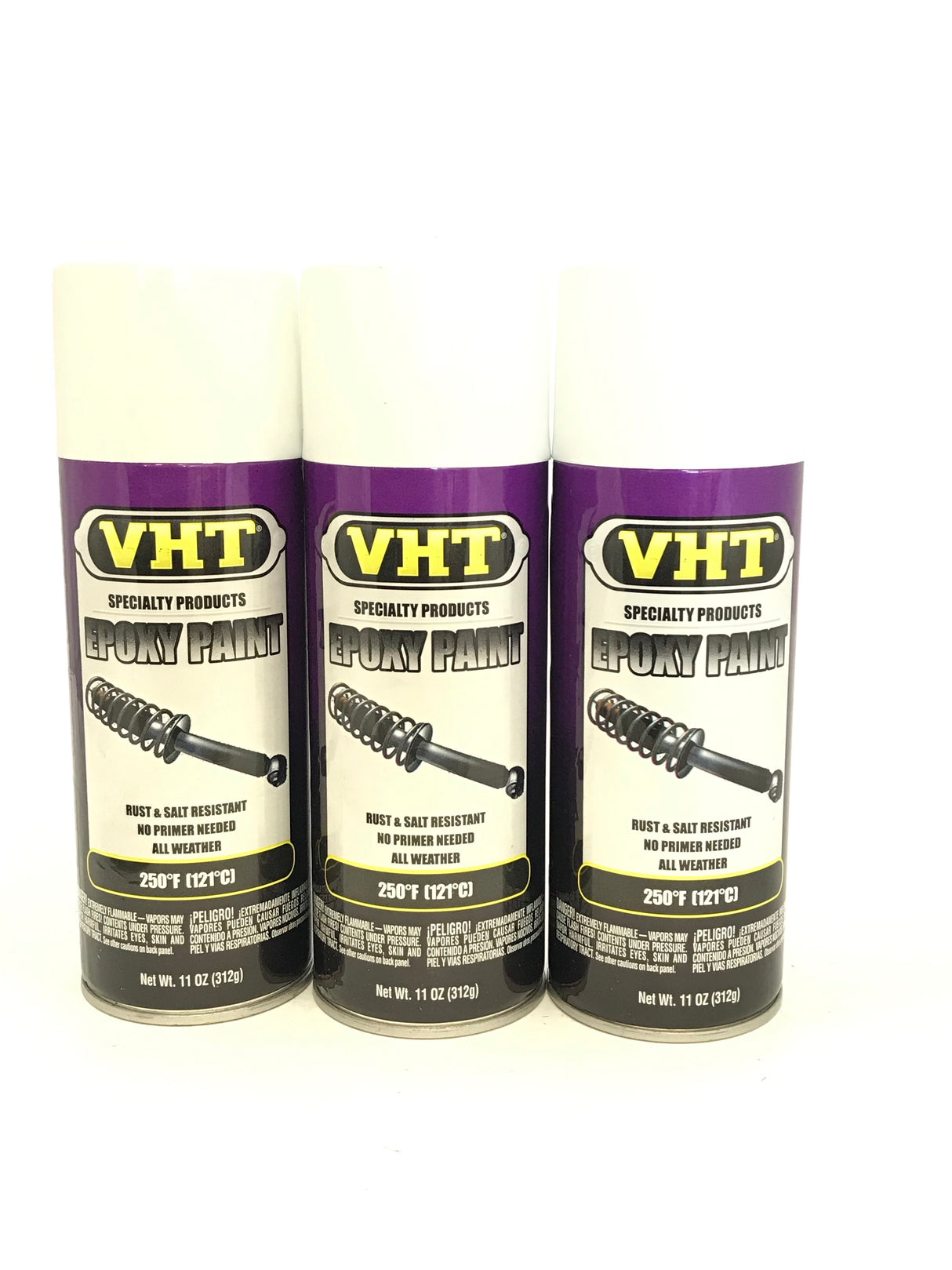 VHT SP651-3 PACK GLOSS WHITE Epoxy Paint. Rust and Salt Resistant - 11 oz