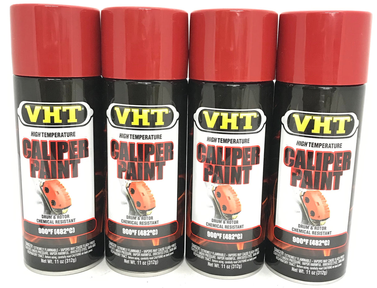 VHT SP731-4 PACK REAL RED Brake Caliper Paint, Drums, Rotors Paint - High Heat -11oz
