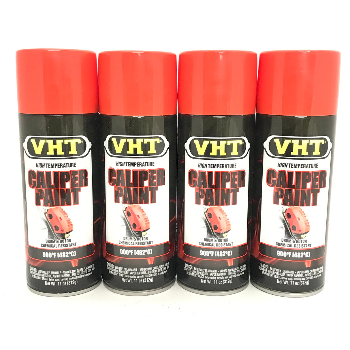 VHT SP733-4 PACK REAL ORANGE Brake Caliper Paint, Drums, Rotors Paint - High Heat -11oz