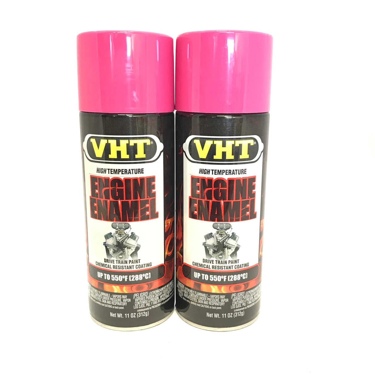 VHT SP756-2 PACK HOT PINK Engine Enamel High Heat Drive Train Paint - 11 oz