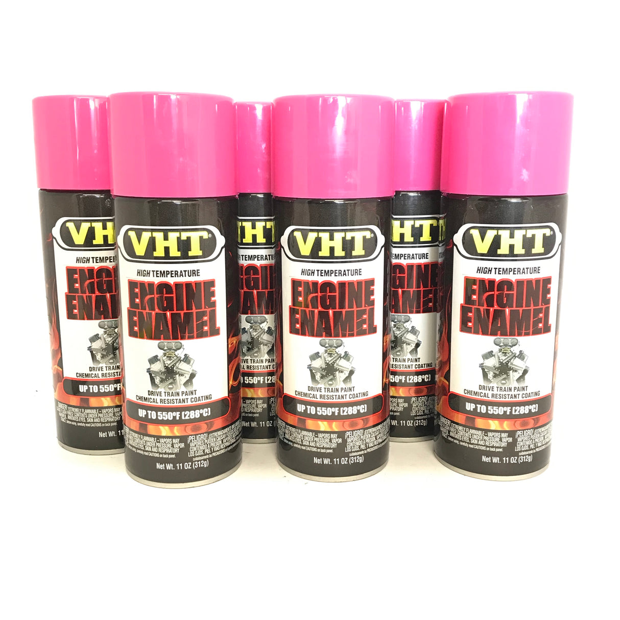 VHT SP756-6 PACK HOT PINK Engine Enamel High Heat Drive Train Paint - 11 oz