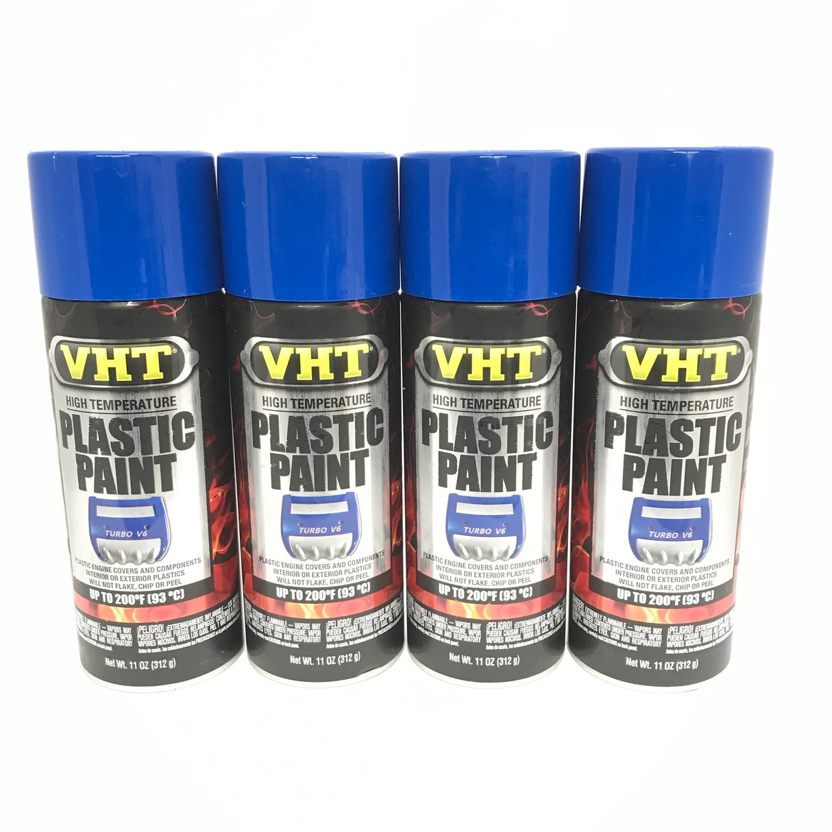 VHT SP822-4 PACK High Temperature GLOSS BLUE Plastic Paint - 11 oz