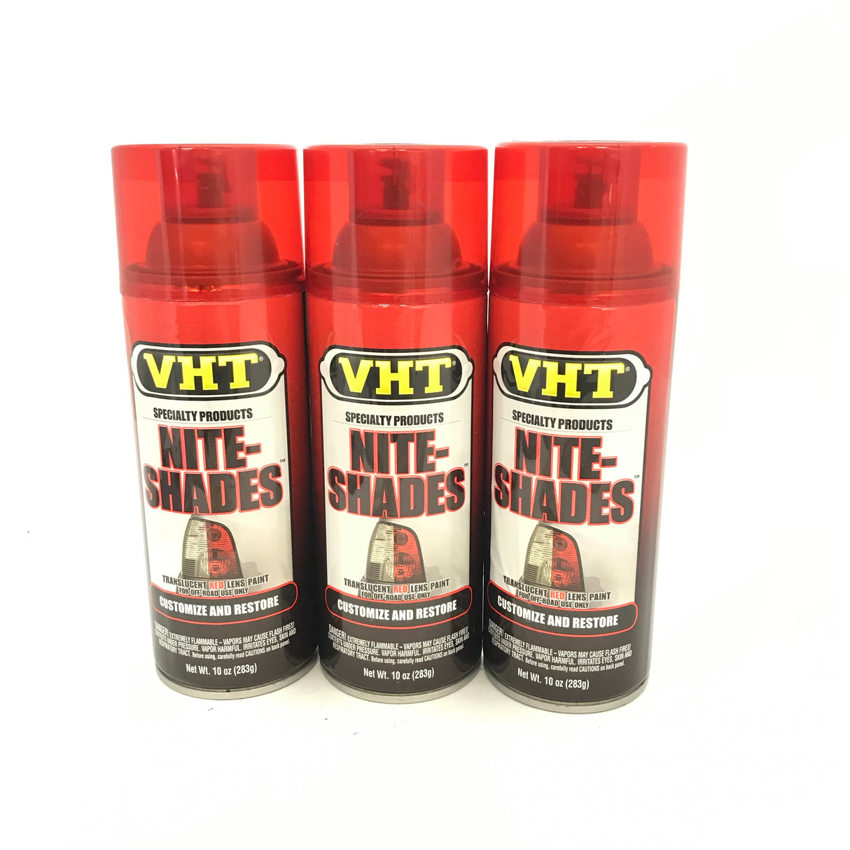 VHT SP888-3 PACK Nite-Shades Translucent RED Lens Paint - 10 oz