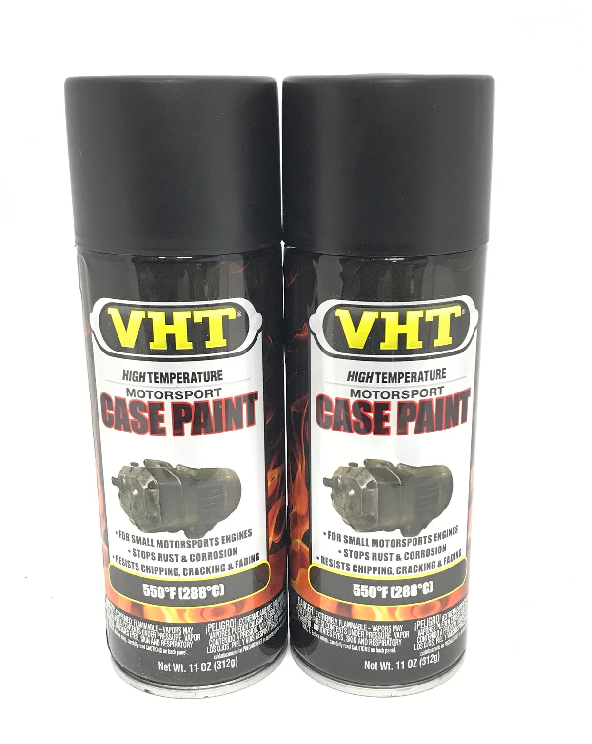 VHT SP903-2 PACK High Temperature SATIN BLACK Case Paint with Ceramic - 11 oz