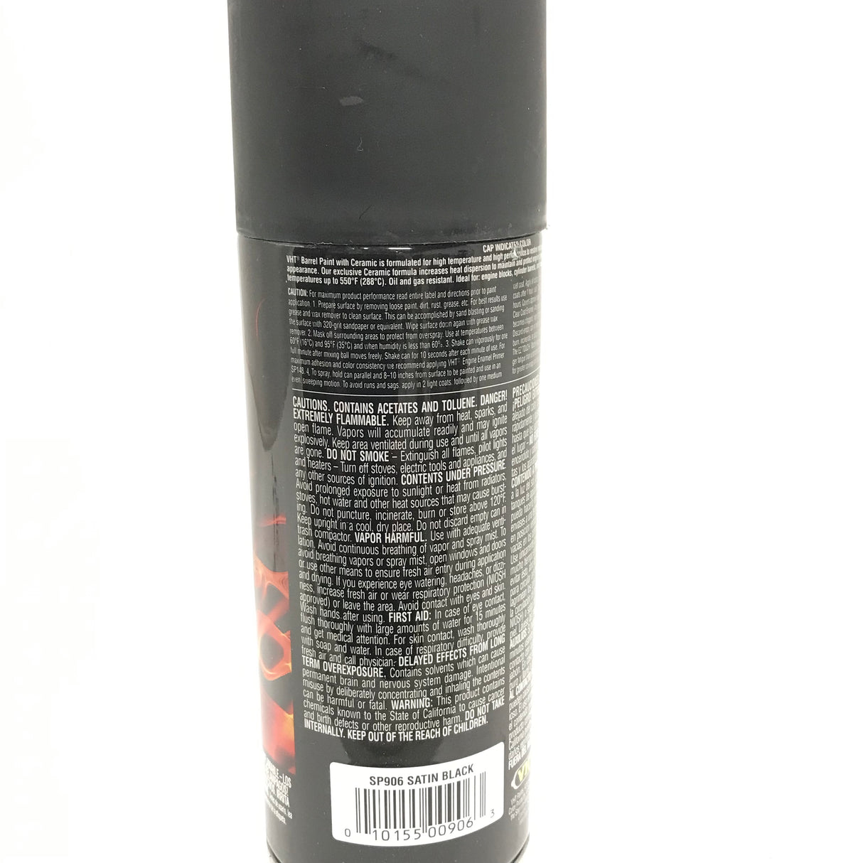 VHT SP906-6 PACK SATIN BLACK Barrel Paint with Ceramic - 11 oz