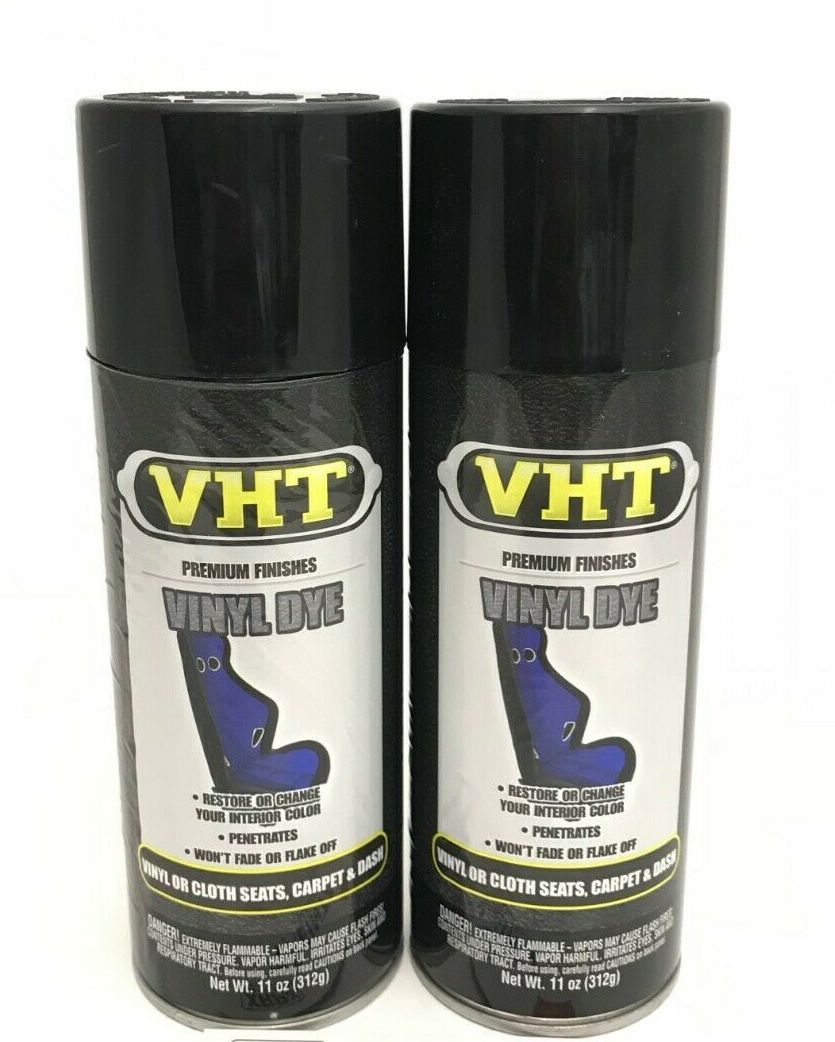 VHT SP941-2 PACK Premium Finish GLOSS JET BLACK Vinyl Dye - 11 oz