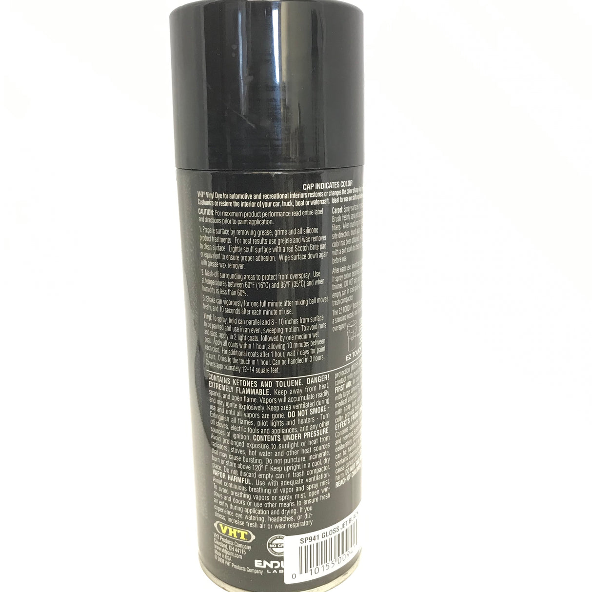 VHT SP941 Premium Finish GLOSS JET BLACK Vinyl Dye - 11 oz