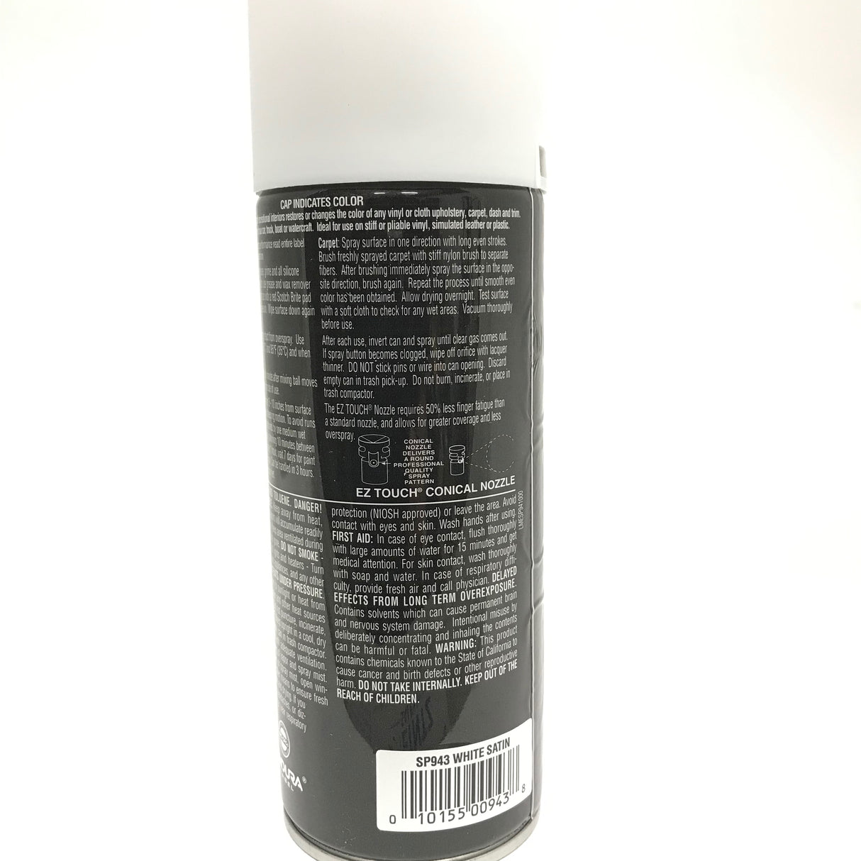 VHT SP943-6 PACK Satin White Vinyl Dye Carpet Dashboards, Vinyl Seats - 11 oz