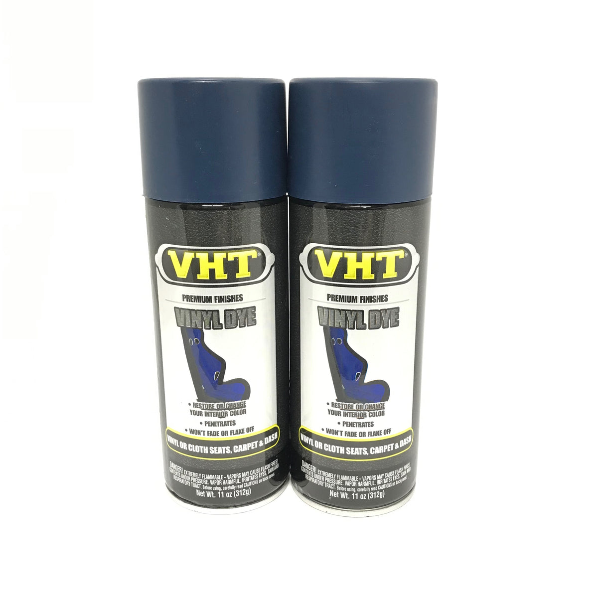 VHT SP950-2 PACK DARK BLUE Satin Vinyl Dye Carpet Dashboards Vinyl Seats -11oz