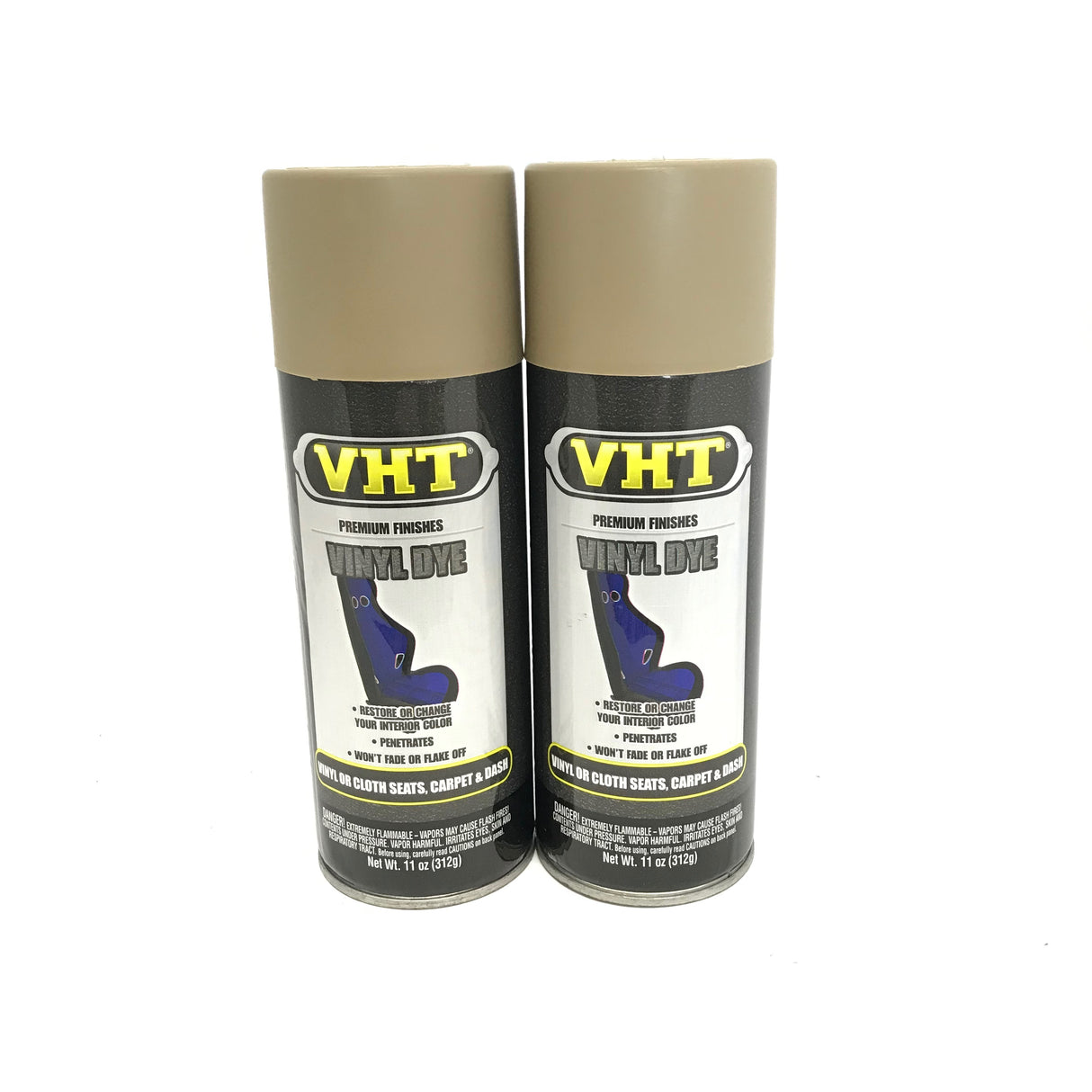 VHT SP961-2 PACK DESERT SAND Satin Vinyl Dye Carpet Dashboards Vinyl Seats-11oz