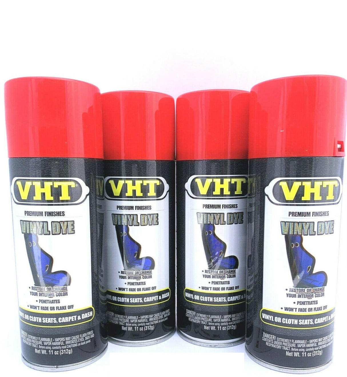 VHT SP962-4 PACK Premium Finish RED Vinyl Dye - 11 oz