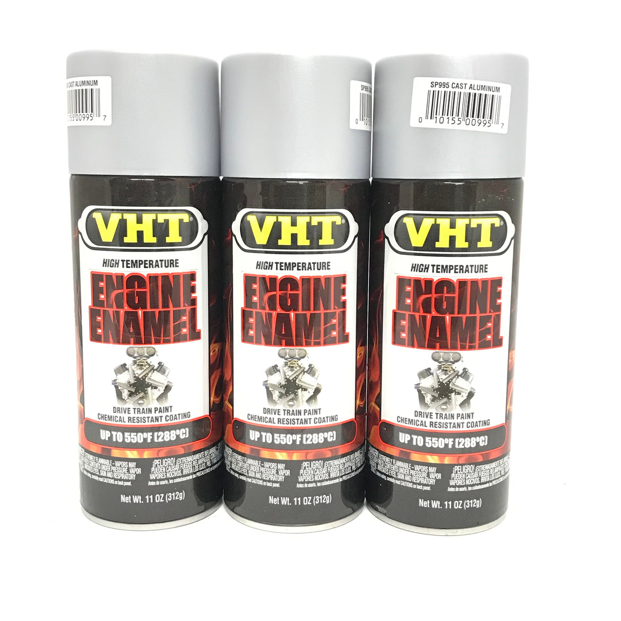 VHT SP995-3 PACK CAST ALUMINUM High Temperature Engine Enamel - 11oz Aerosol