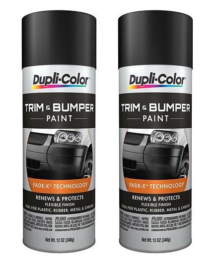 Duplicolor TB101-2 Pack Black Trim and Bumper Paint - 11 oz Aerosol Can