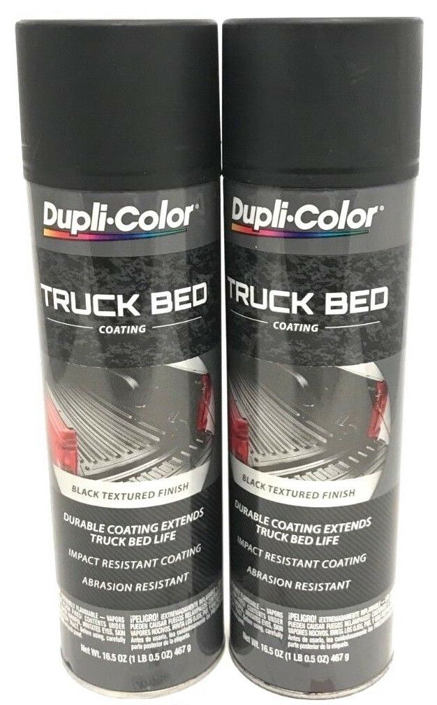 Duplicolor TR250 - 2 Pack Black Truck Bed Coating Spray Paint - 16.5 oz