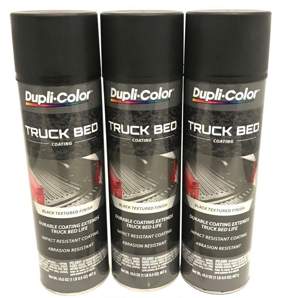 Duplicolor TR250 - 3 Pack Black Truck Bed Coating Spray Paint - 16.5 oz