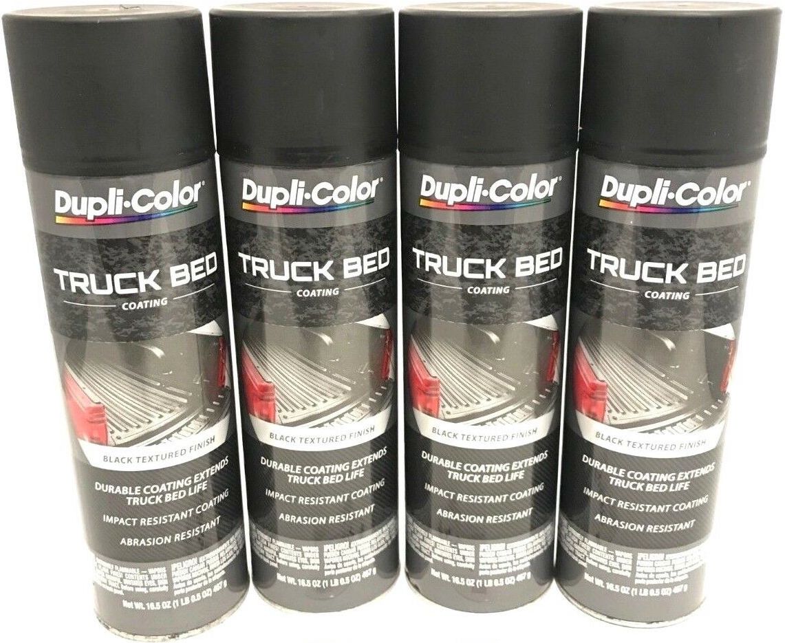 Duplicolor TR250 - 4 Pack Black Truck Bed Coating Spray Paint - 16.5 oz