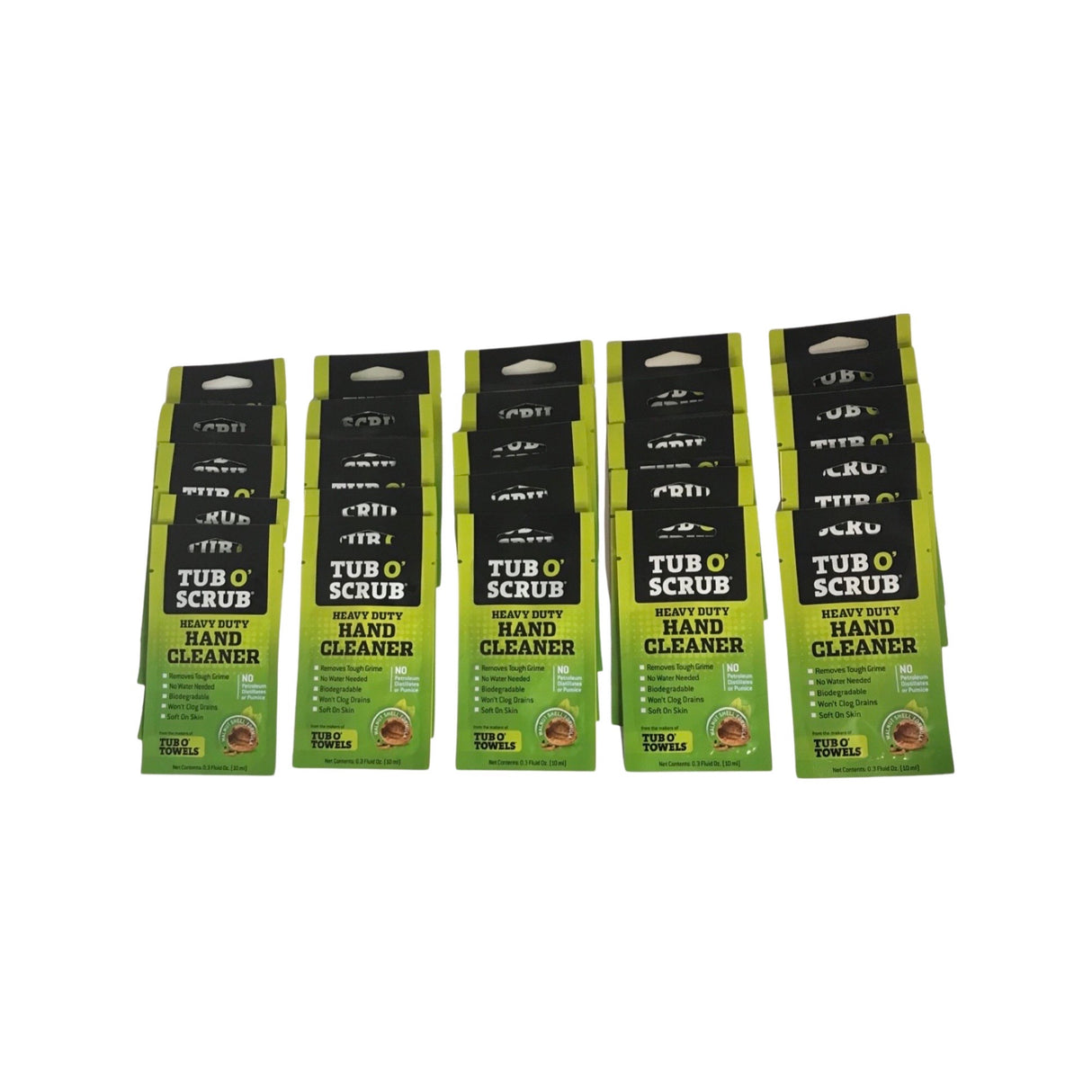 TUBOSCRUB TS01 25-Pack Heavy Duty Hand Cleaner W/ Premium Skin Conditioners.