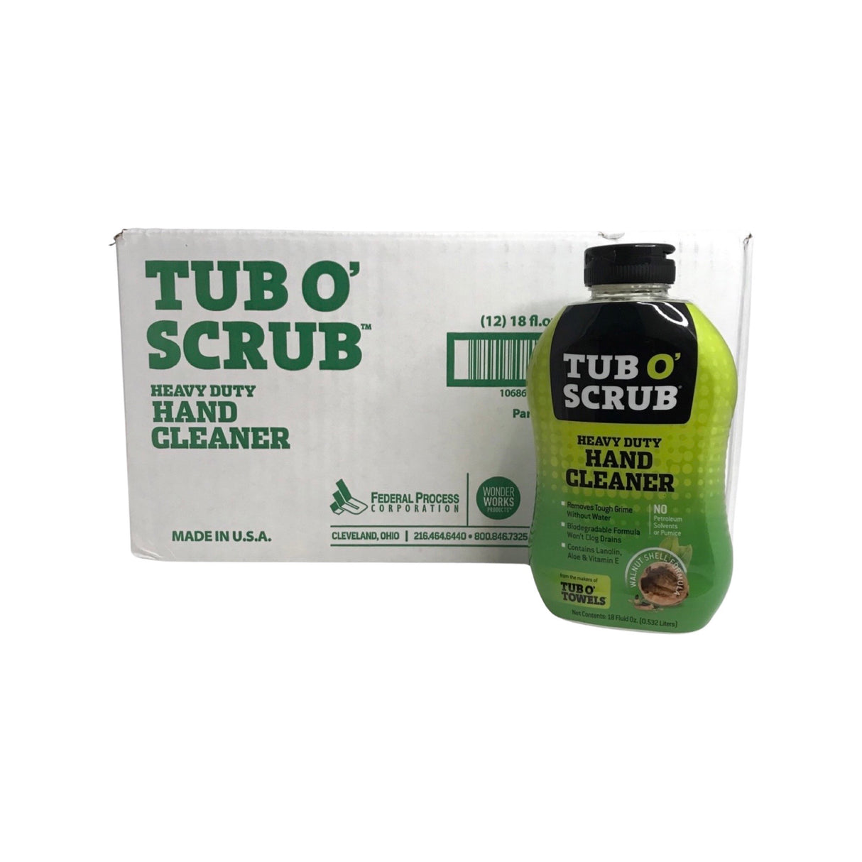 Tub O Scrub TS18 (12)Heavy Duty Hand Cleaner With Aloe & Lanolin-Hand Soap -18oz