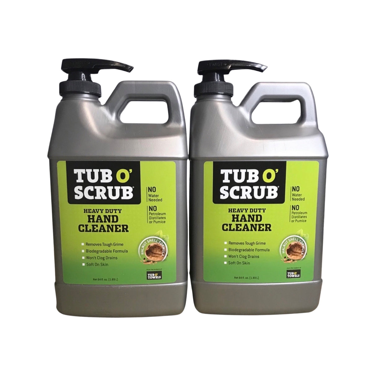 Tub O Scrub TS64 (2)Heavy Duty Hand Cleaner With Aloe & Lanolin-Hand Soap -64oz