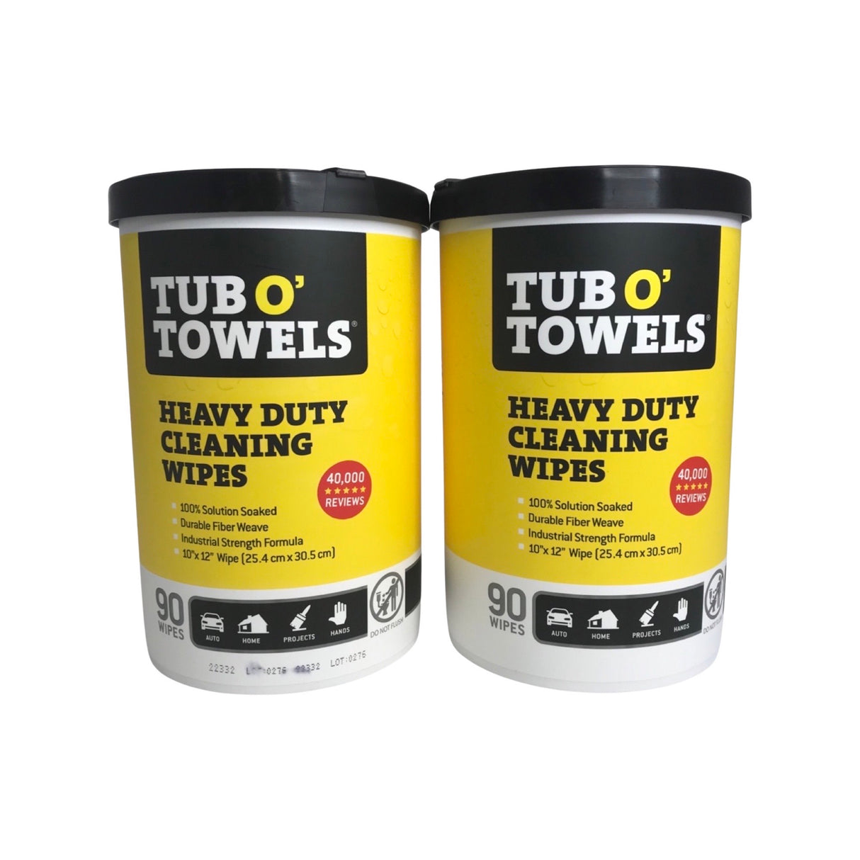 Tub O' Towels TW90 - 2 Pack Heavy Duty Extra Large 10 x 12