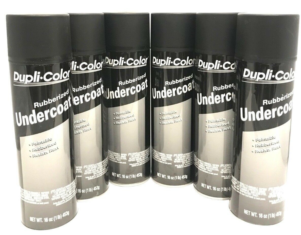 Duplicolor UC101-6 Pack Paintable Rubberized Undercoat Black- 17 oz Aerosol Can