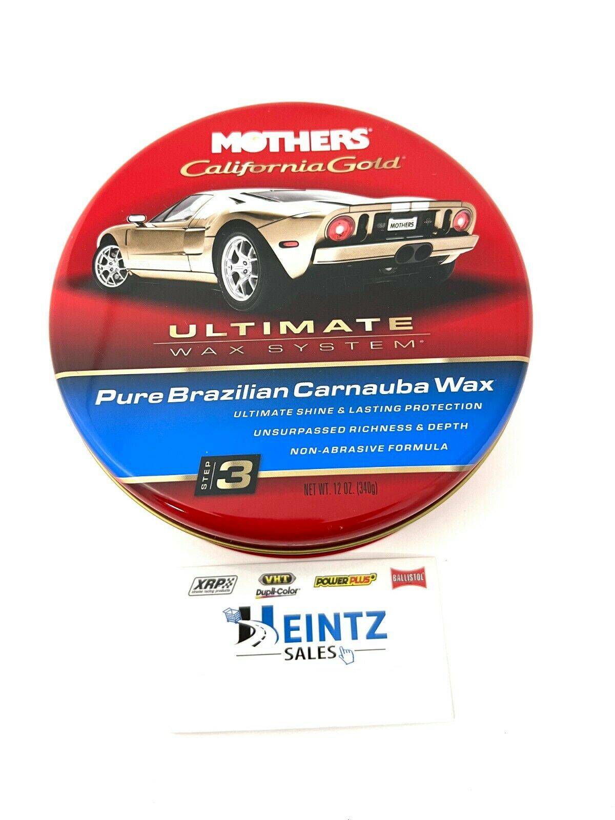 MOTHERS 05550 California Gold Pure Brazilian Carnauba Wax -12 oz. paste