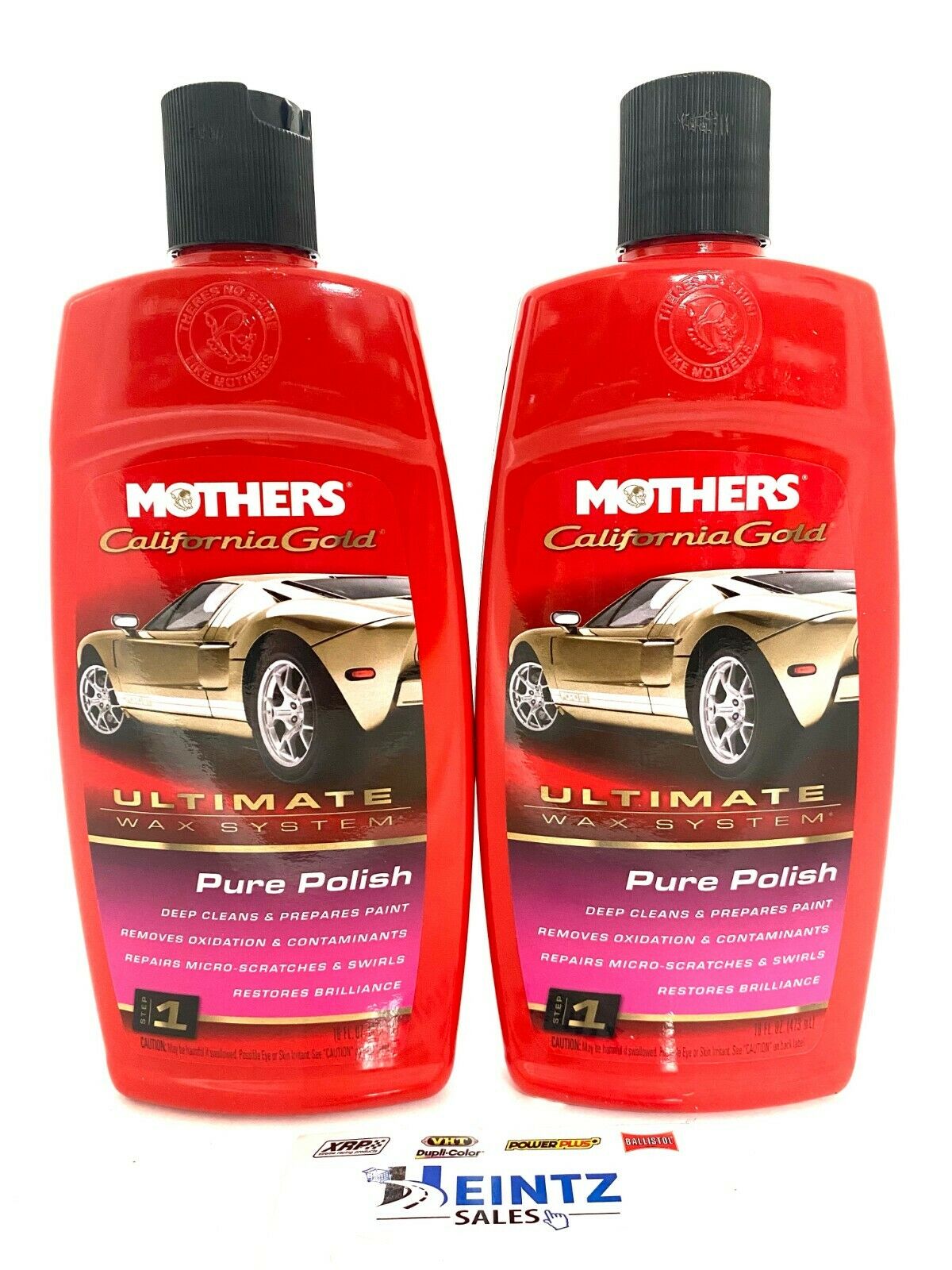 MOTHERS 07100 California Gold Pure Polish 2 PACK - Deep Cleans - Restore - 16 oz.