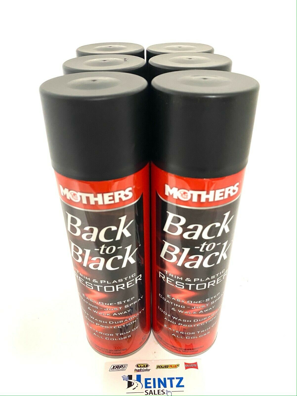 MOTHERS 06110 Back to Black Trim and Plastic Restorer 6 PACK - Rubber & Vinyl - 10 oz.