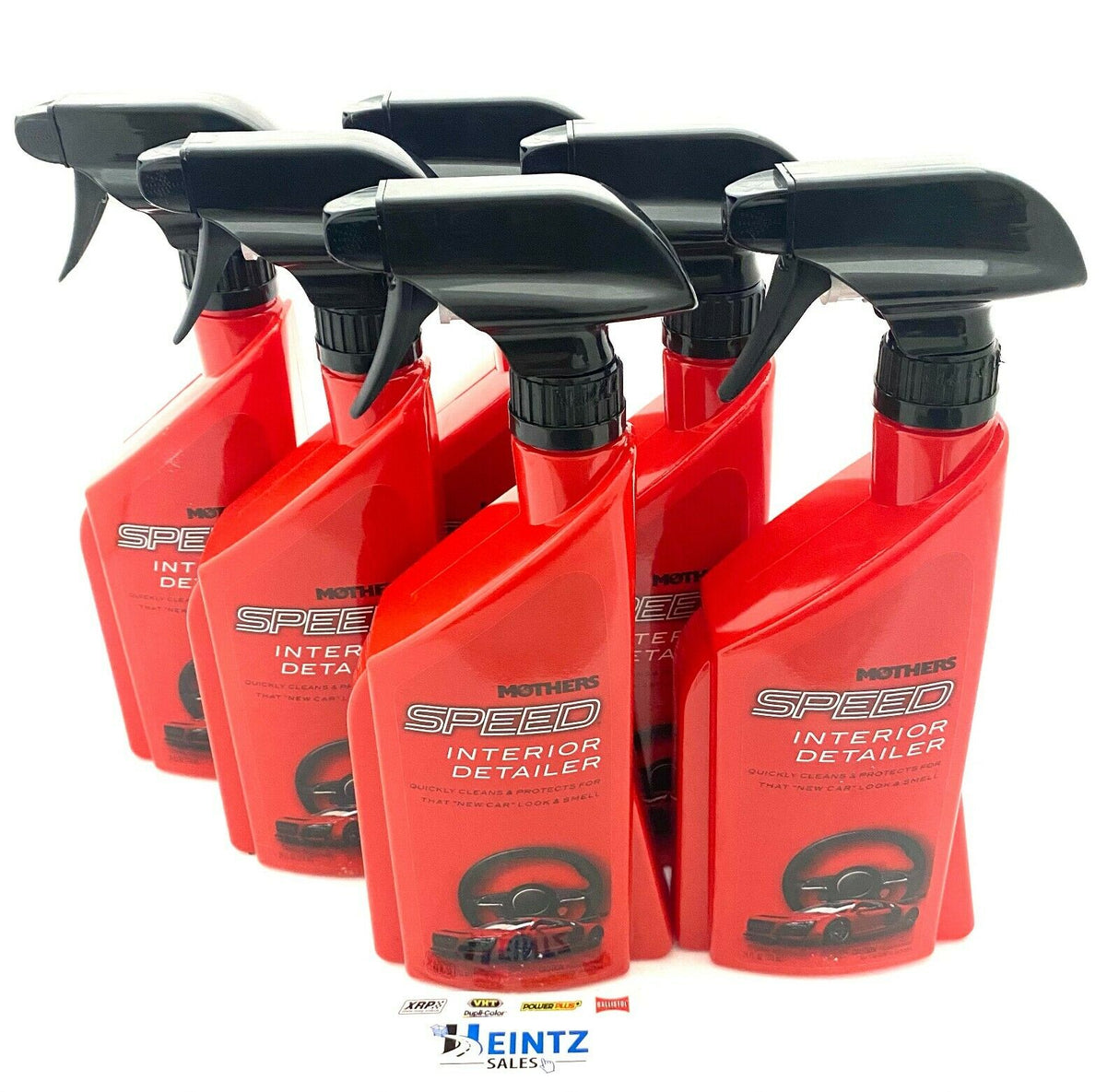 MOTHERS 18324 Speed Interior Detailer 6 PACK - Clean & Protect - Ammonia-Free - 24 oz.