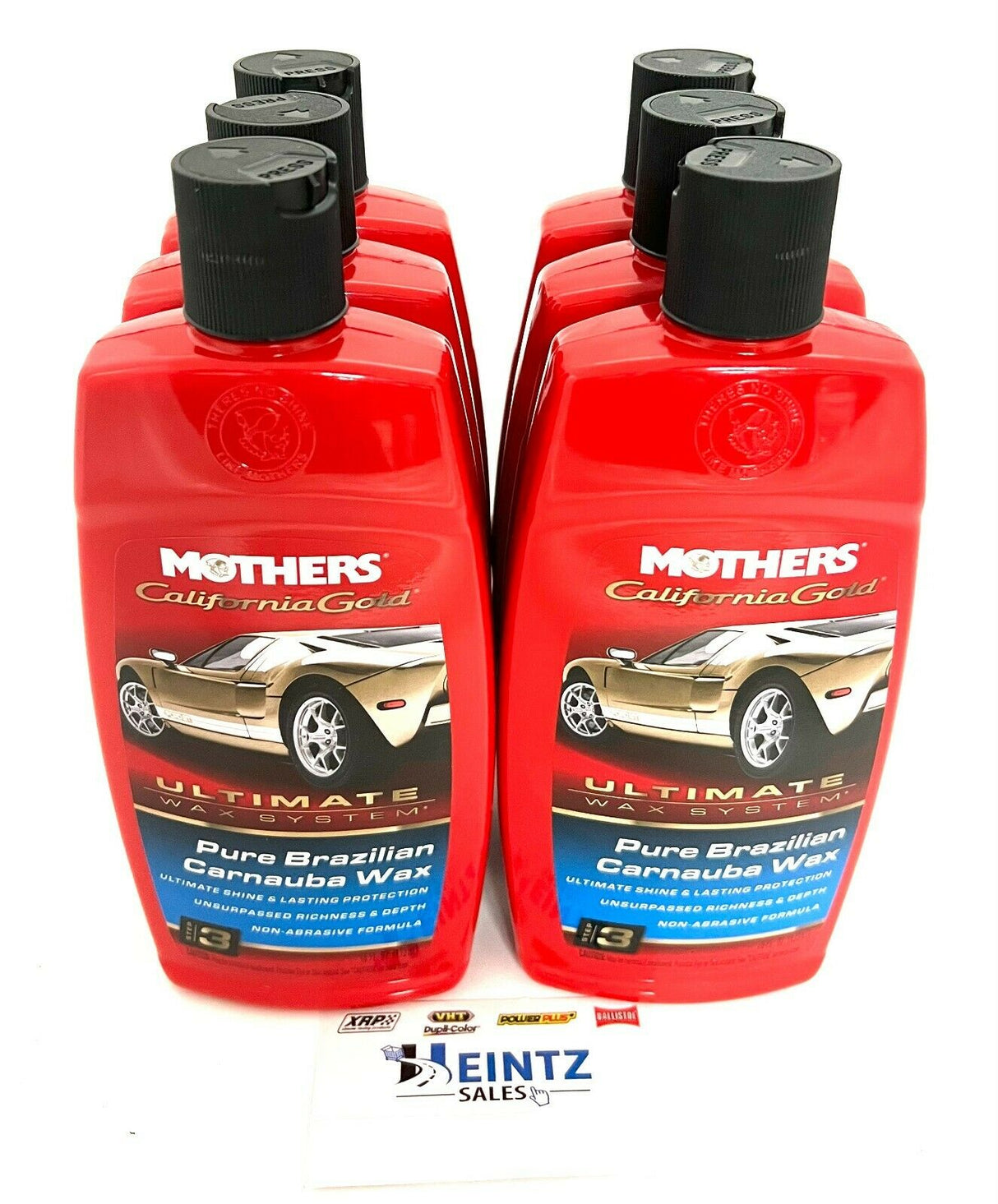 MOTHERS 05750 California Gold Pure Brazilian Carnauba Wax 6 PACK - Clean & Protect - 16 oz.