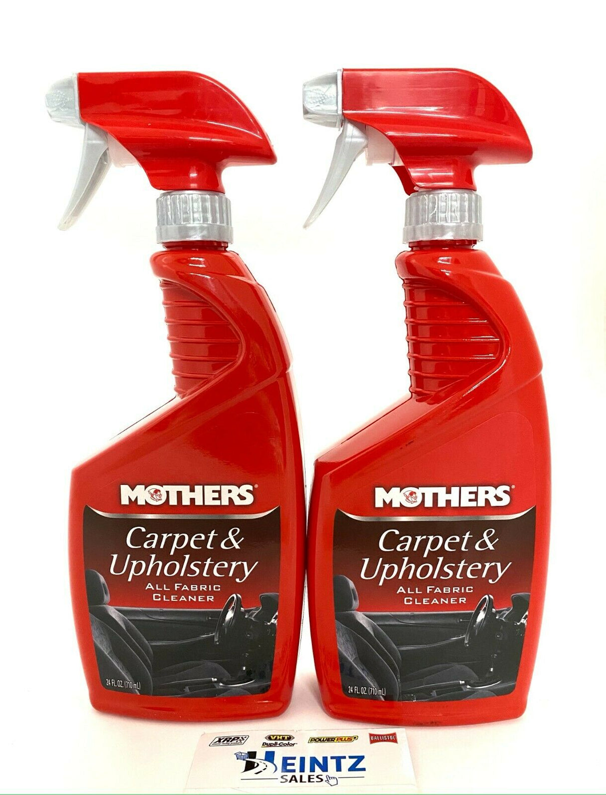 MOTHERS 05424 Carpet & Upholstery 2 PACK - All Fabric Cleaner - Vinyl - Cloth - 24 fl. oz.