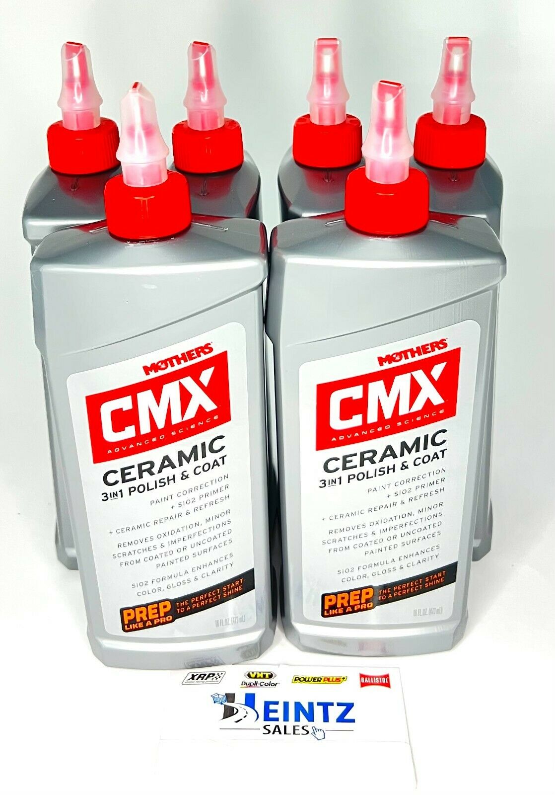 MOTHERS 01716 - CMX Ceramic 3-in-1 Polish & Coat 12 PACK - Paint Correction - 16 oz.