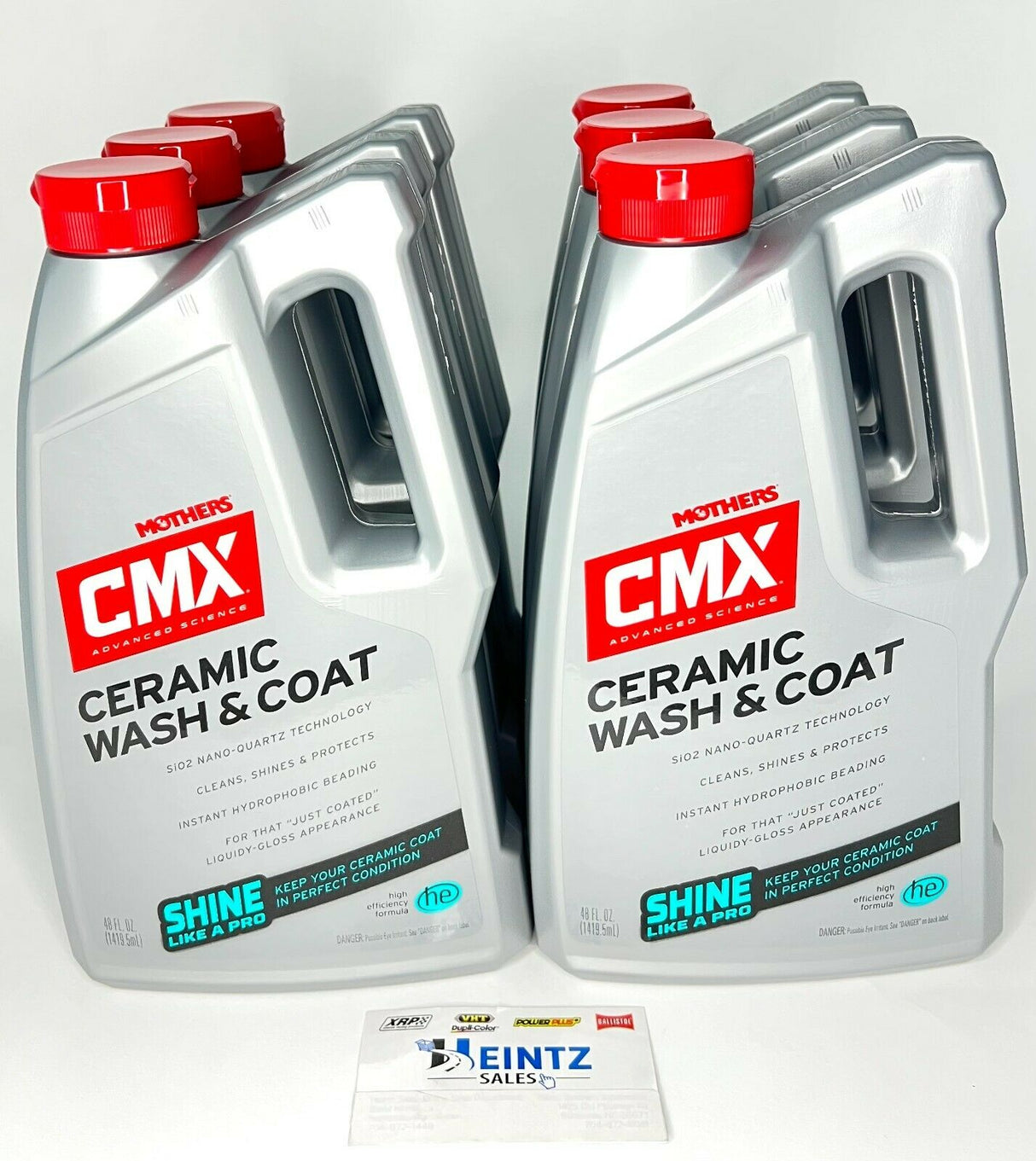 MOTHERS 01548 CMX Ceramic Wash and Coat 6 PACK - Clean - Shines - Protects - 48 oz.