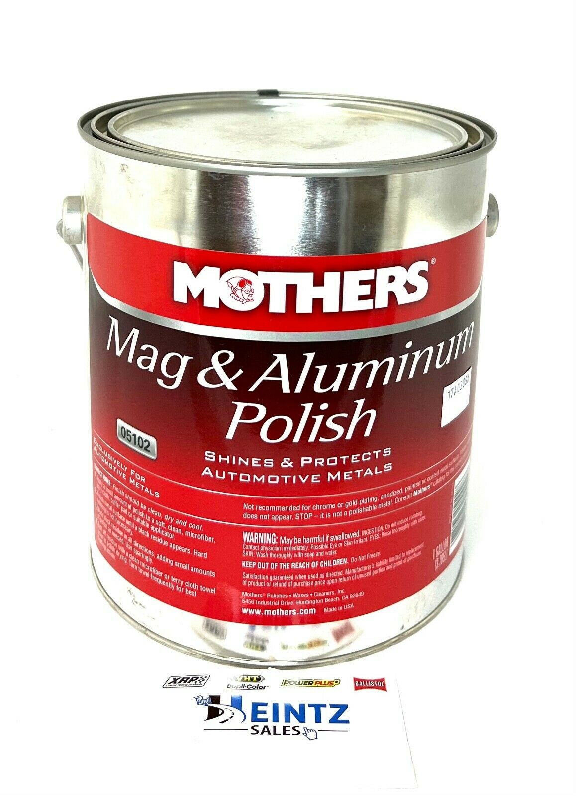 MOTHERS 05102 Mag & Aluminum Polish - Shines & Protects - Brass - 1 GALLON