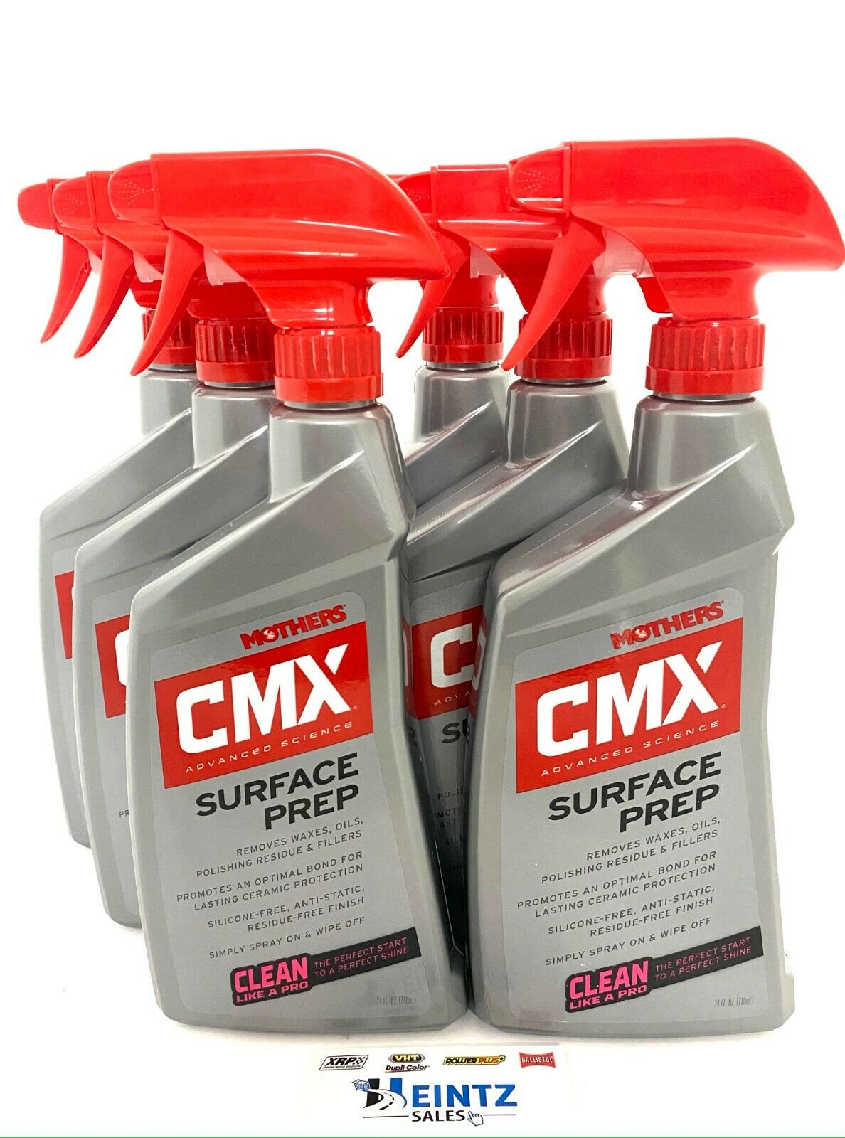 MOTHERS 01224 CMX Surface Prep Spray 6 PACK - Silicone Free - Anti-Static - 24 fl. oz.