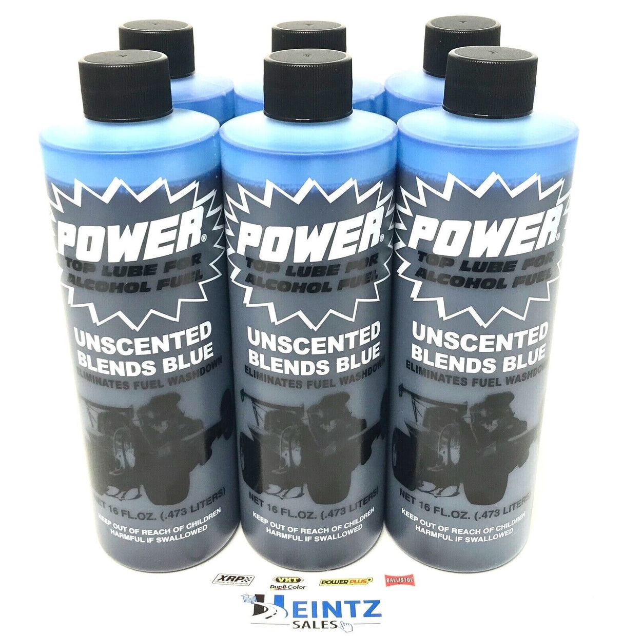 Power Plus UNSCENTED BLUE Lubricant 6 PACK Fuel Additive Alcohol Top Lube