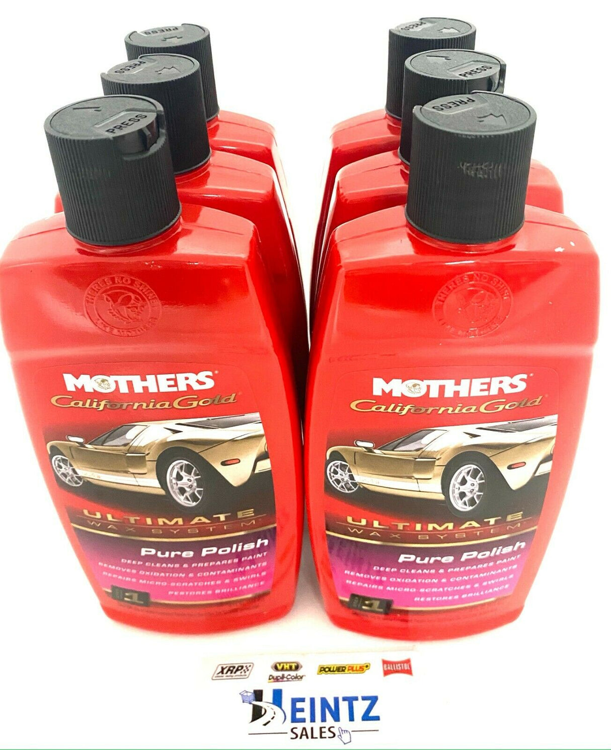 MOTHERS 07100 California Gold Pure Polish 6 PACK - Deep Cleans - Restore - 16 oz.