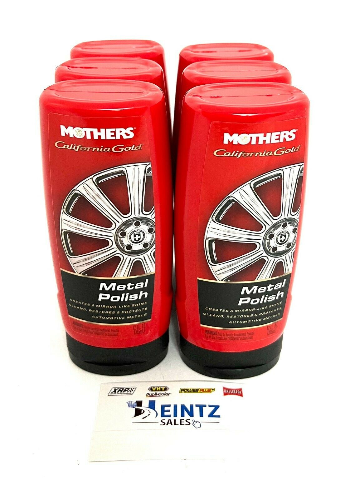 MOTHERS 05112 California Gold Metal Polish 6 PACK - Shine - Restore & Protect - 12 oz.